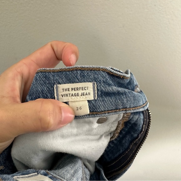 MADEWELL- The Perfect Vintage Jean in Belbury Wash Straight Leg Mom Jeans Denim - Picture 8 of 10